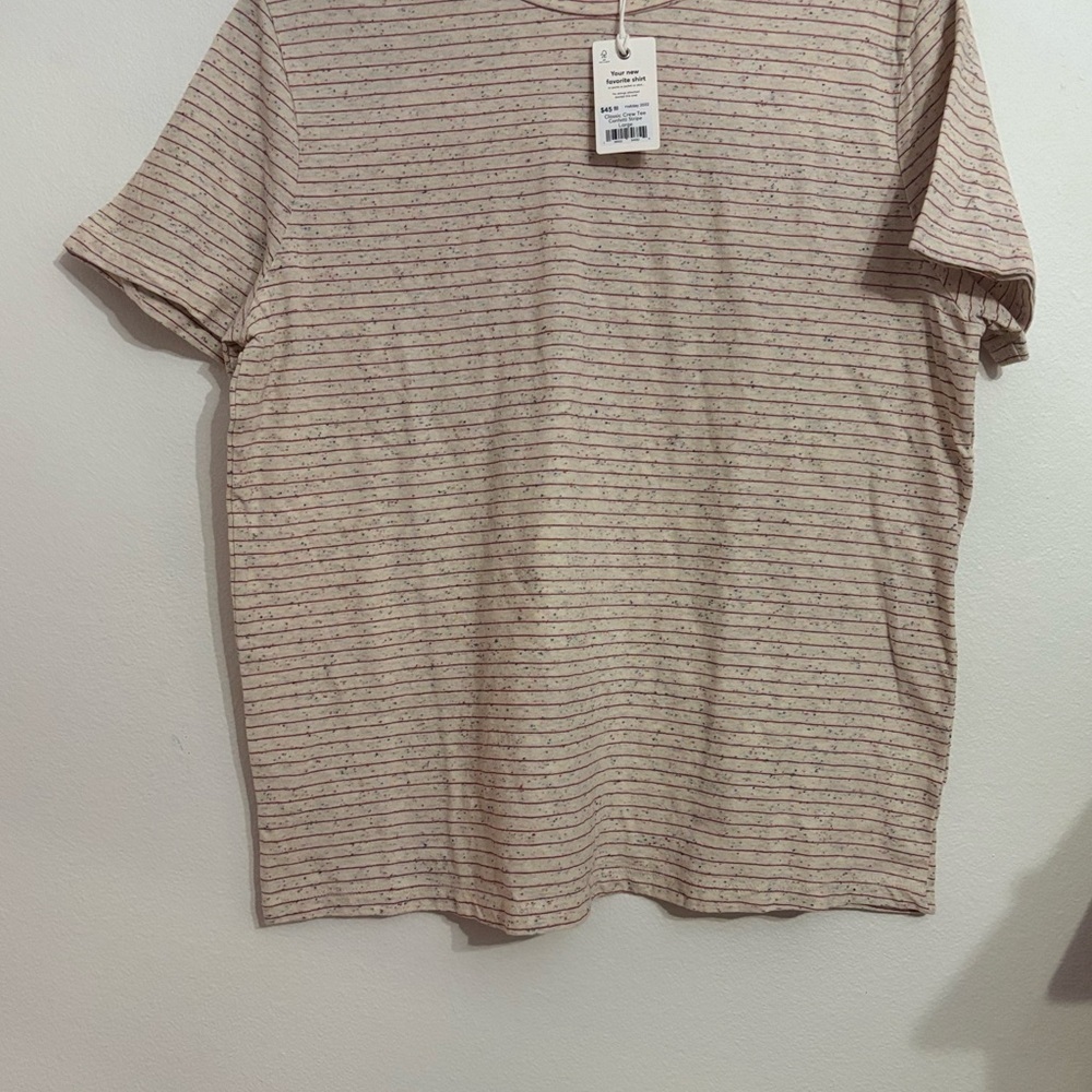 Marine Layer Classic Crew Tee Confetti Stripe Women’s Size Large NWT - Picture 3 of 8